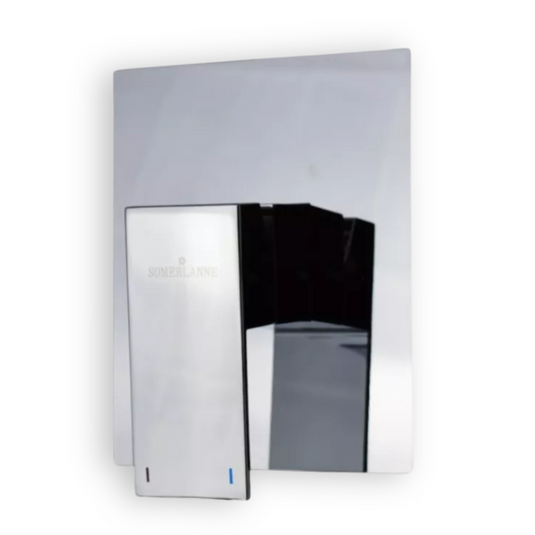 Monomando Cromado Con Chapetón Cuadrado Para Regadera