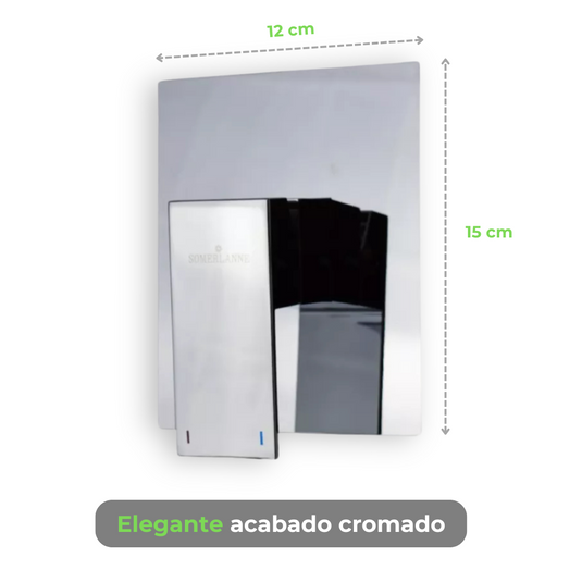 Monomando Cromado Con Chapetón Cuadrado Para Regadera