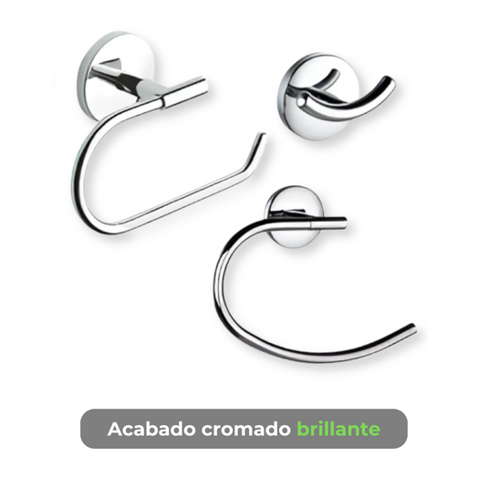 Kit Completo De Accesorios Cromados Para Baño, 6 Piezas