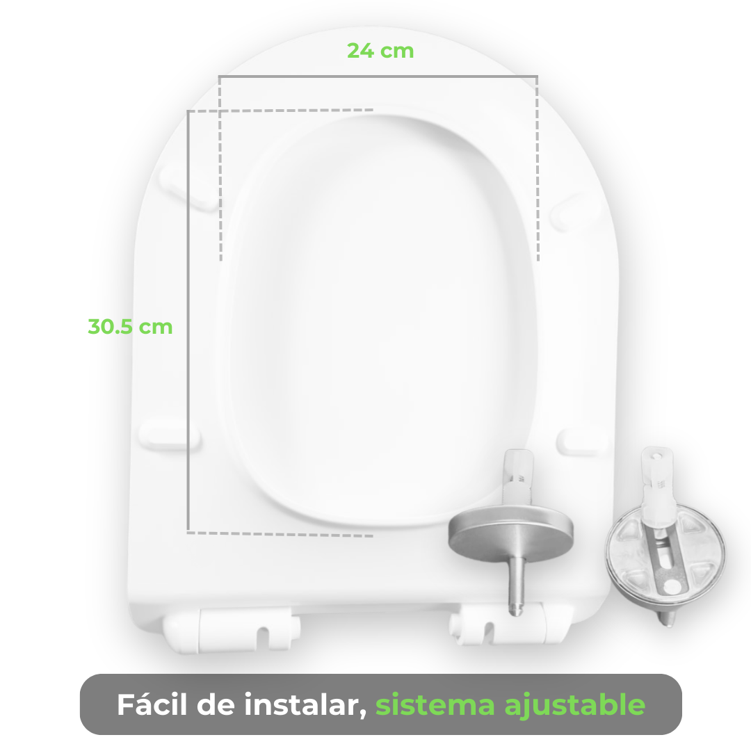Tapa De WC Con Cierre Suave | Forma O, 44.6 X 37.2 Cm | Material Duroplast, Blanco – Fácil Limpieza